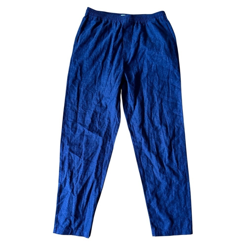 Hamilton + Hare Mens Large Pyjama Trouser Pants Navy Blue Elastic Waist